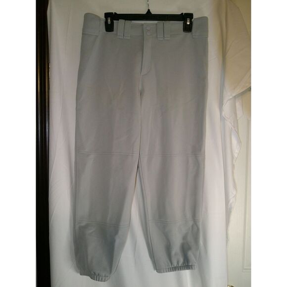 Mizuno Women's Baseball Softball Pants Athletic Light Gray Elastic Bottom Size L - Picture 1 of 3